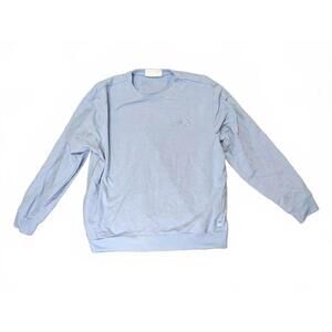 XL FILA Women's Blue Sweatshirt POCKETS Pullover Logo Cotton Boxy Cabin